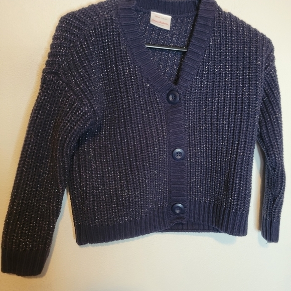 Hanna anderson blue knit button front  cardigan - Picture 2 of 6